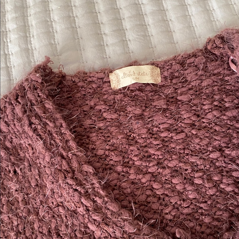 Altar'd State Mauve Textured Knit S/M